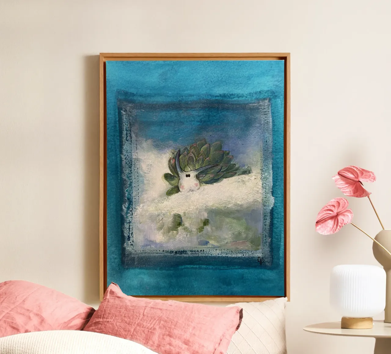 Mouton de mer canvas met Baklijst van Cécile Jeanne