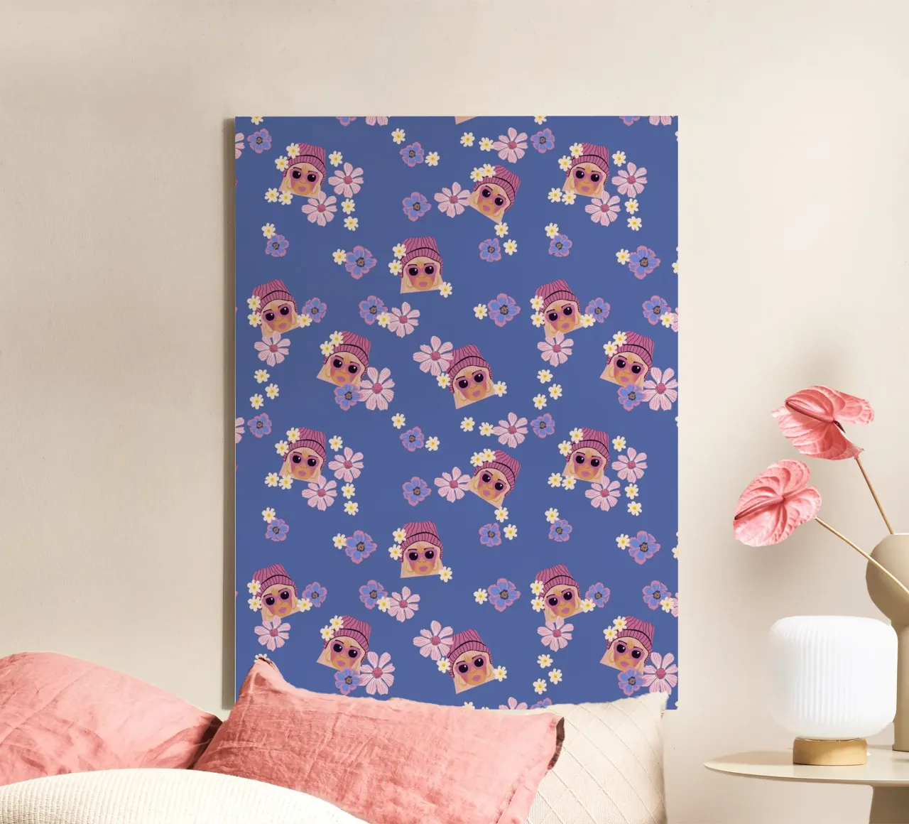 Ragazza di moda cool tela con Cornice a cassetta da Illustration Raissa Oltmanns