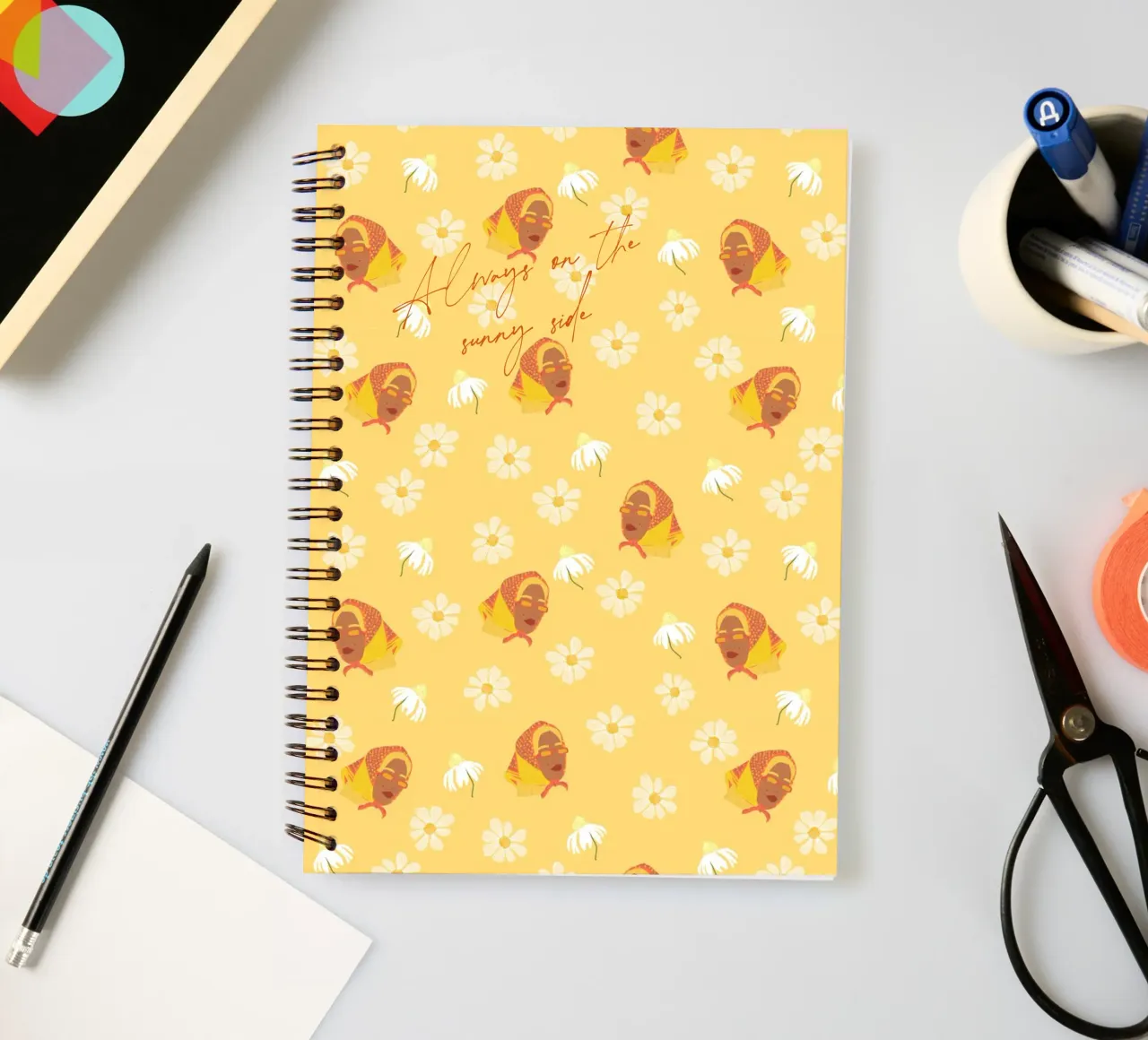 Sunny Girl spiral notebook by Illustration Raissa Oltmanns