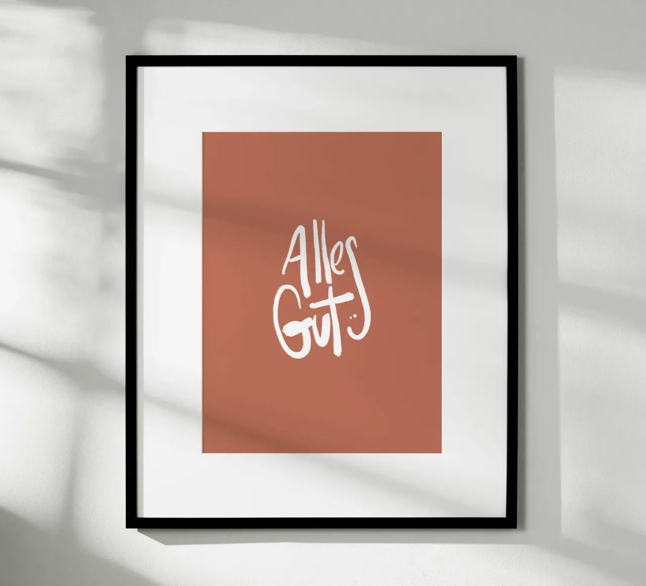Alles Gut poster con telaio in alluminio da Magnific