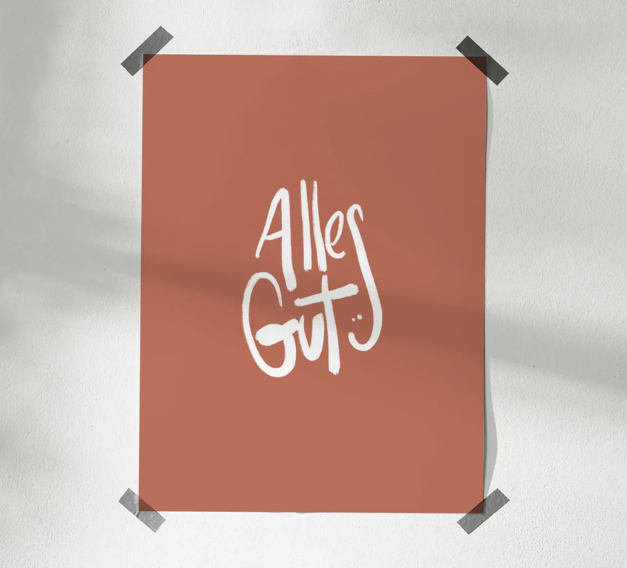 Alles Gut poster con telaio in alluminio da Magnific