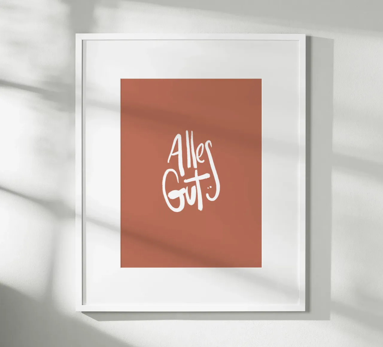 Alles Gut poster con telaio in alluminio da Magnific