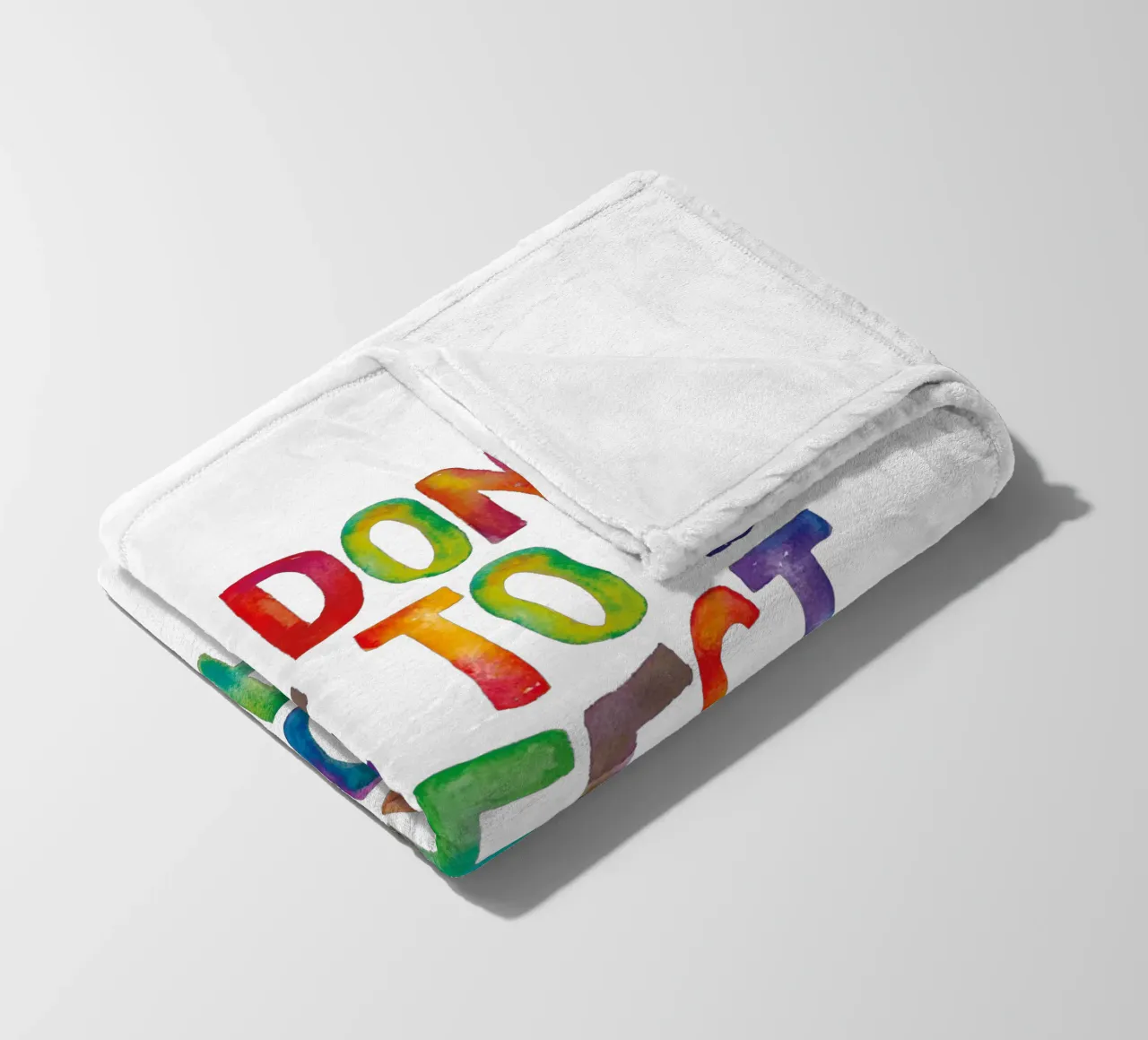 You Don't Have to Be Perfect to Be Amazing Rainbow Print fleece blanket by THE MOTIVATED TYPE