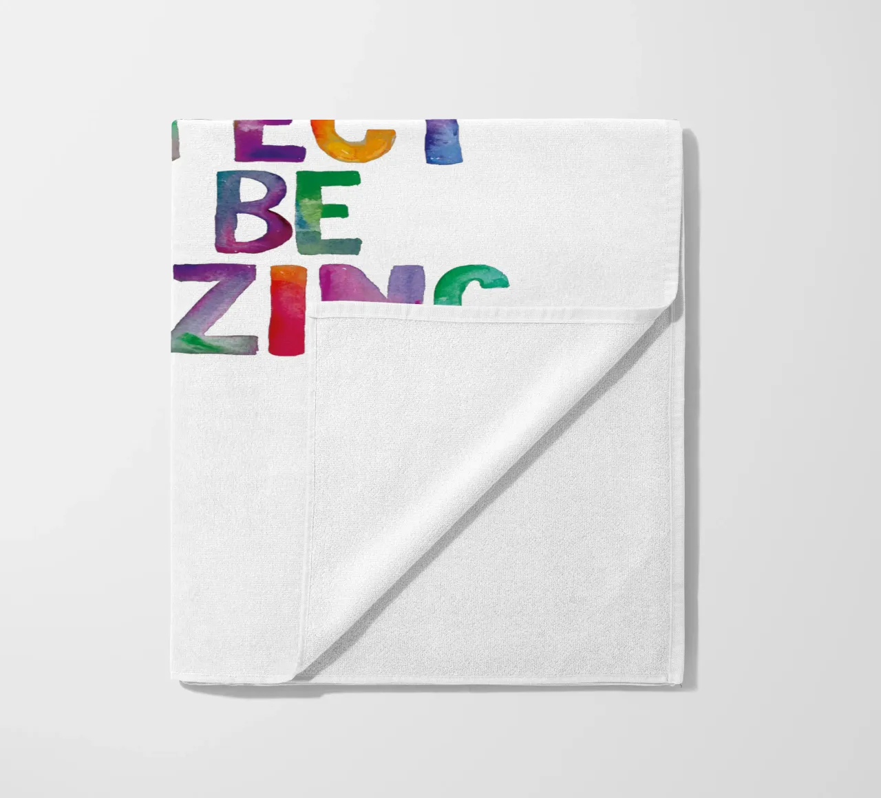 You Don't Have to Be Perfect to Be Amazing Rainbow Print beach towel by THE MOTIVATED TYPE