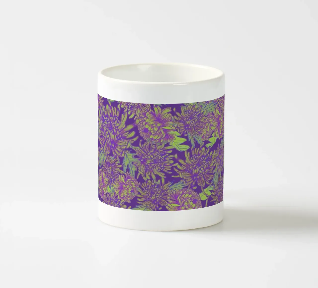 Fiore di crisantemo Modello tazza in ceramica da Illustration Raissa Oltmanns