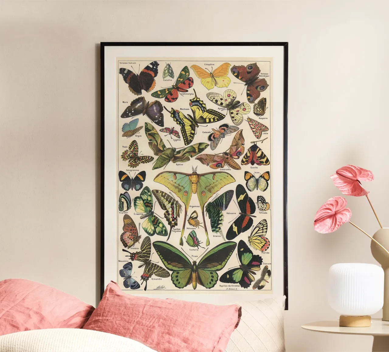 Papillons / Butterflies poster con telaio in alluminio da apoloprints