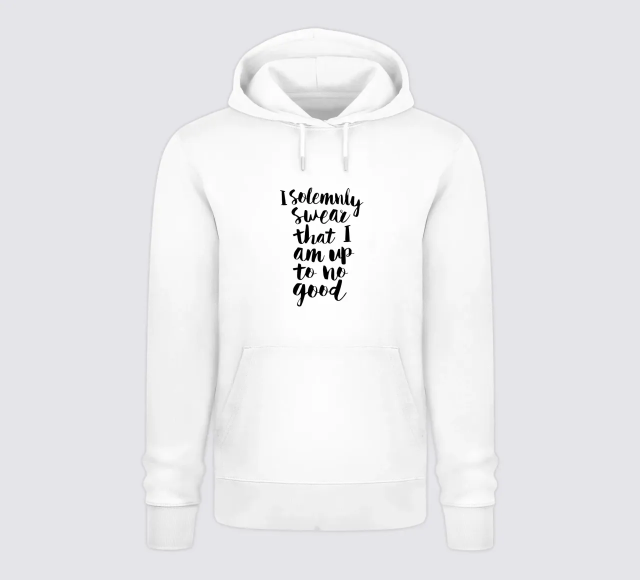 Ich schwöre feierlich, dass ich nichts Gutes im Schilde führe Typografie-Design Hoodie von THE MOTIVATED TYPE