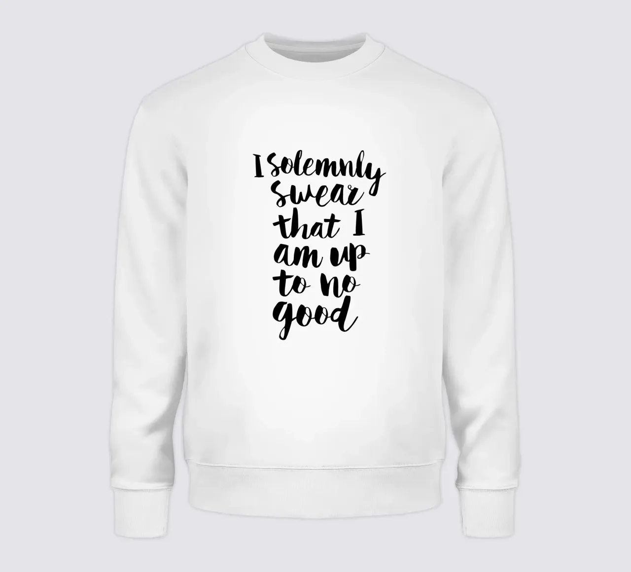 Giuro solennemente che non sto combinando nulla di buono Typography Design felpa da THE MOTIVATED TYPE