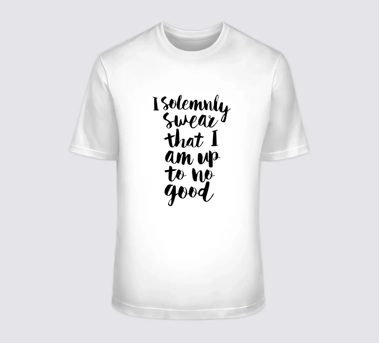 Ich schwöre feierlich, dass ich nichts Gutes im Schilde führe Typografie-Design T-Shirt von THE MOTIVATED TYPE