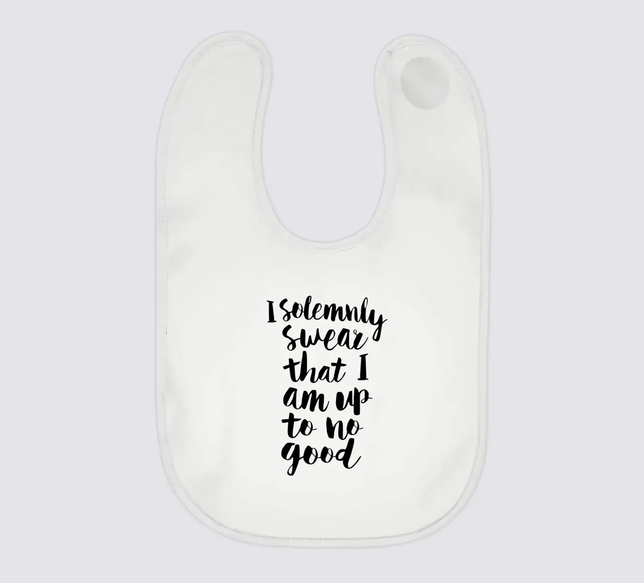 Giuro solennemente che non sto combinando nulla di buono Typography Design bavaglino da THE MOTIVATED TYPE