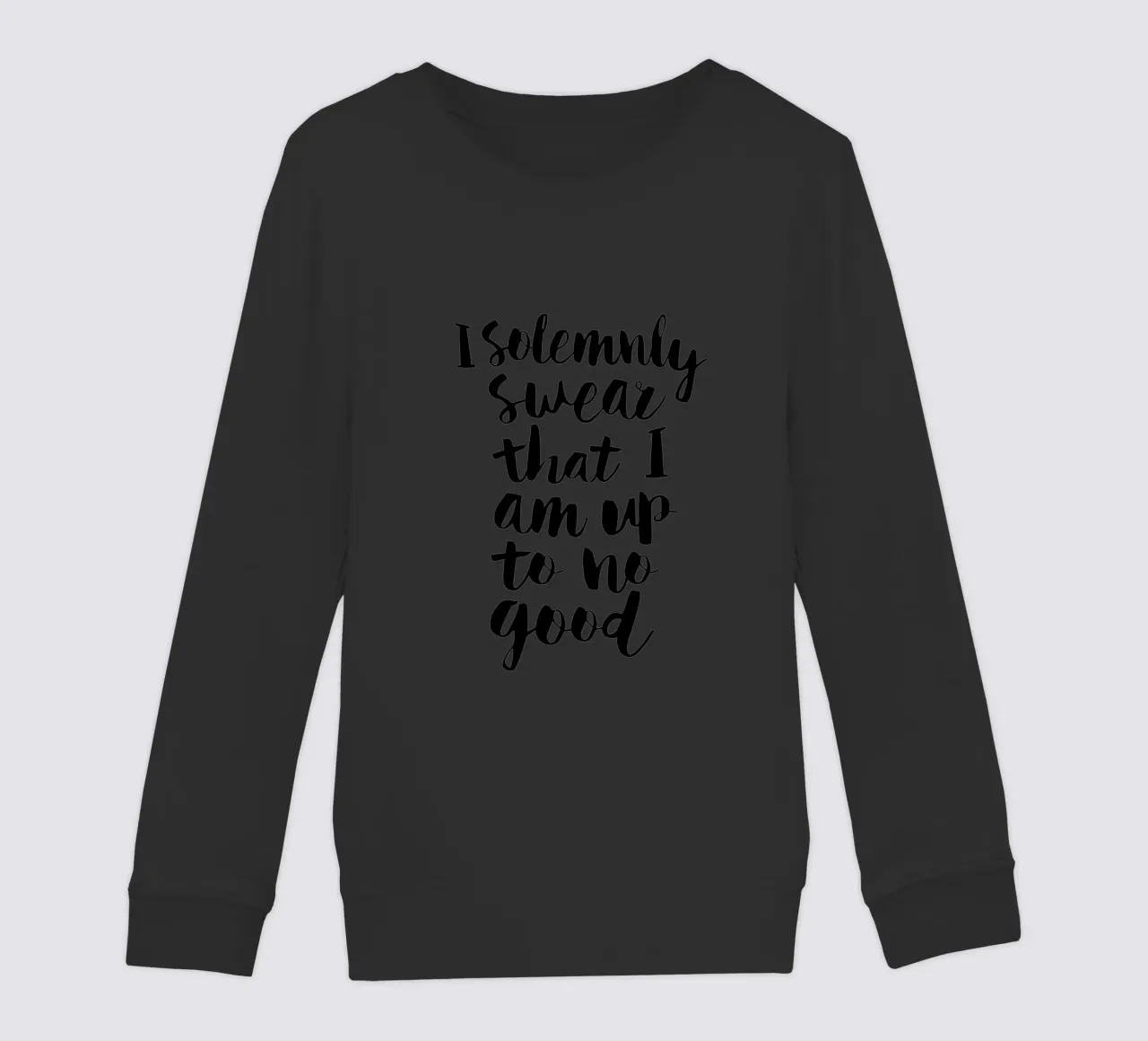 Giuro solennemente che non sto combinando nulla di buono Typography Design felpa bambino da THE MOTIVATED TYPE