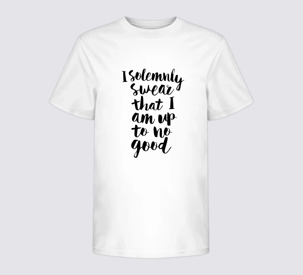 Giuro solennemente che non sto combinando nulla di buono Typography Design t-shirt bambini da THE MOTIVATED TYPE