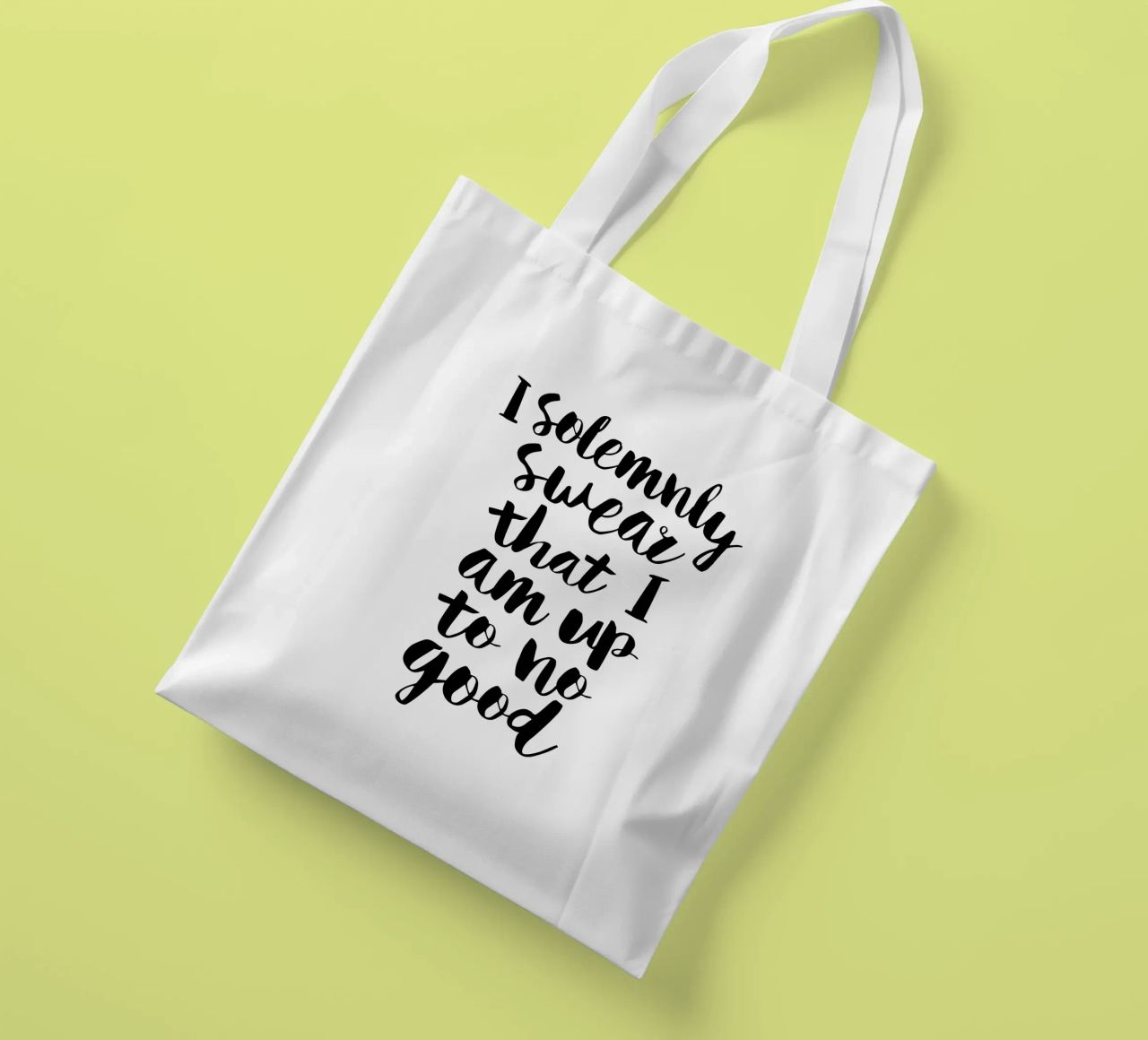 Giuro solennemente che non sto combinando nulla di buono Typography Design borsa in juta da THE MOTIVATED TYPE