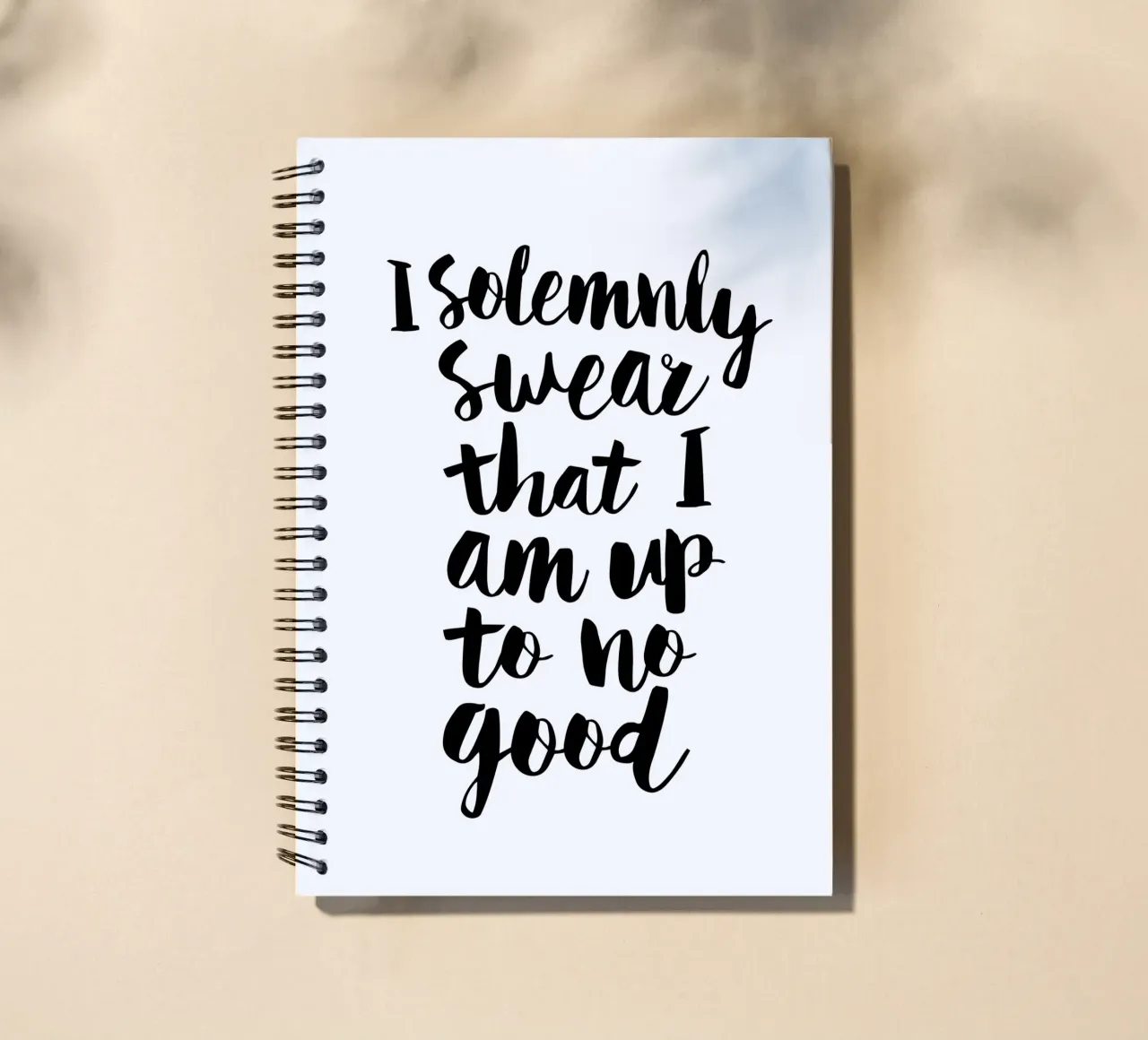 I Solemnly Swear That I Am Up to No Good Typography Design spiral notebook by THE MOTIVATED TYPE