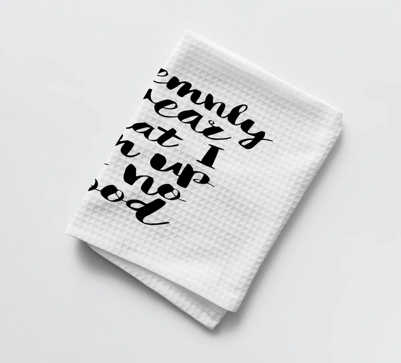 Ich schwöre feierlich, dass ich nichts Gutes im Schilde führe Typografie-Design Geschirrtuch von THE MOTIVATED TYPE