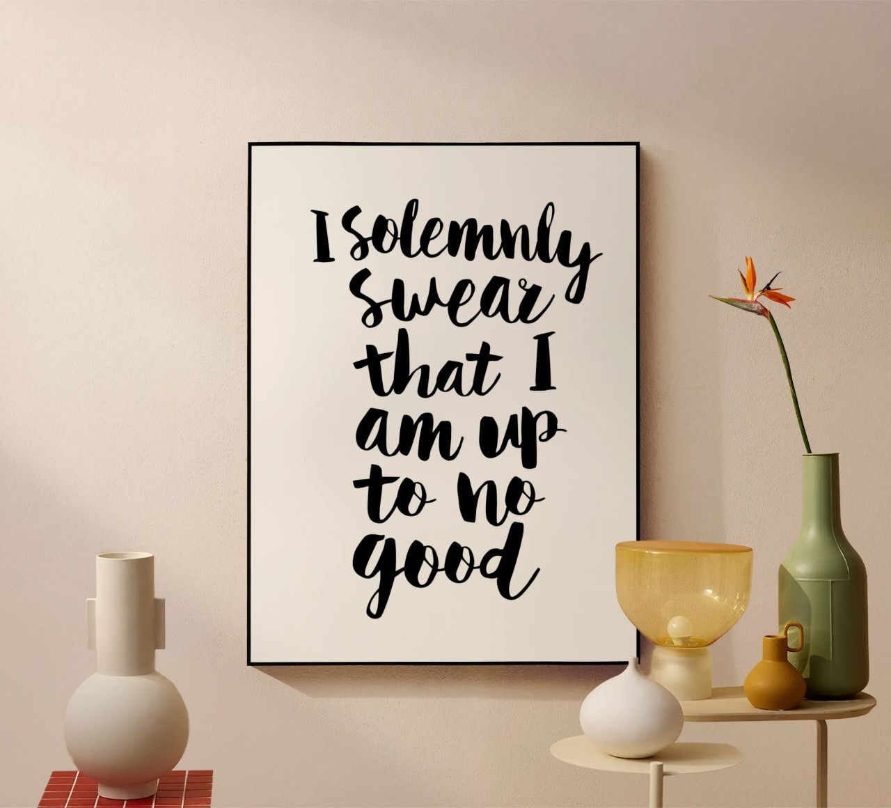 Giuro solennemente che non sto combinando nulla di buono Typography Design plexiglass da THE MOTIVATED TYPE