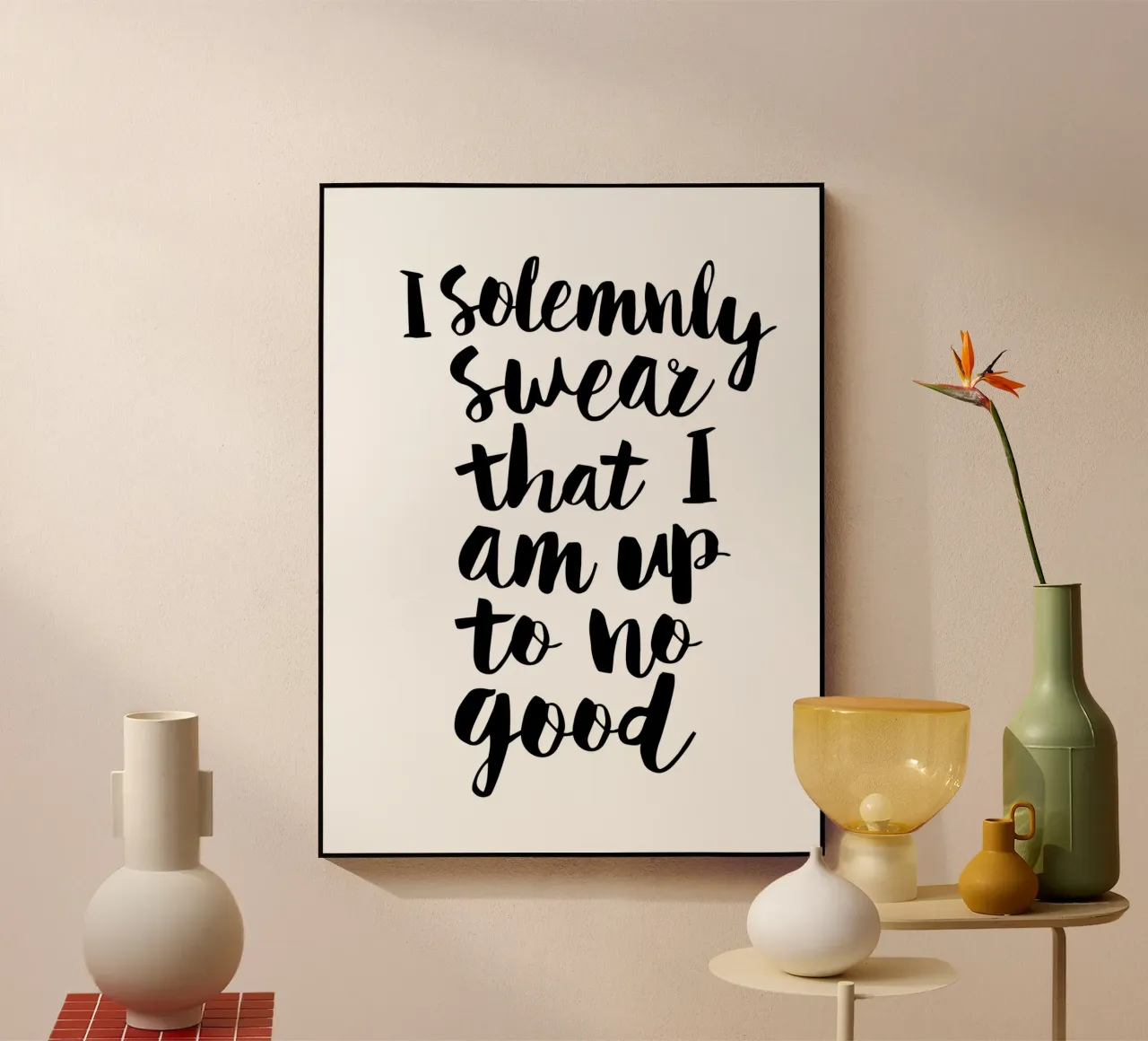 Giuro solennemente che non sto combinando nulla di buono Typography Design plexiglass da THE MOTIVATED TYPE