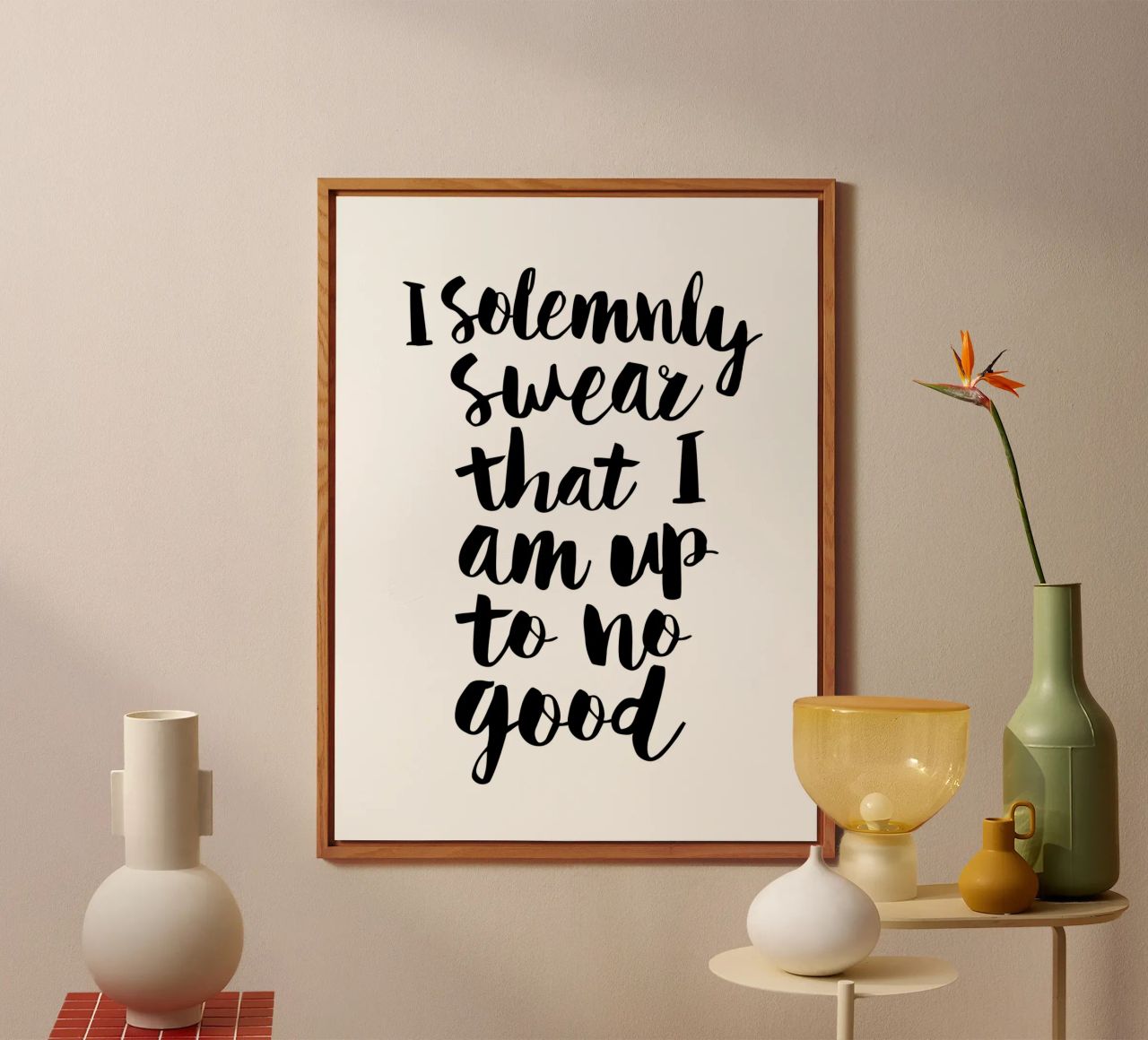 Giuro solennemente che non sto combinando nulla di buono Typography Design alluminio dibond da THE MOTIVATED TYPE