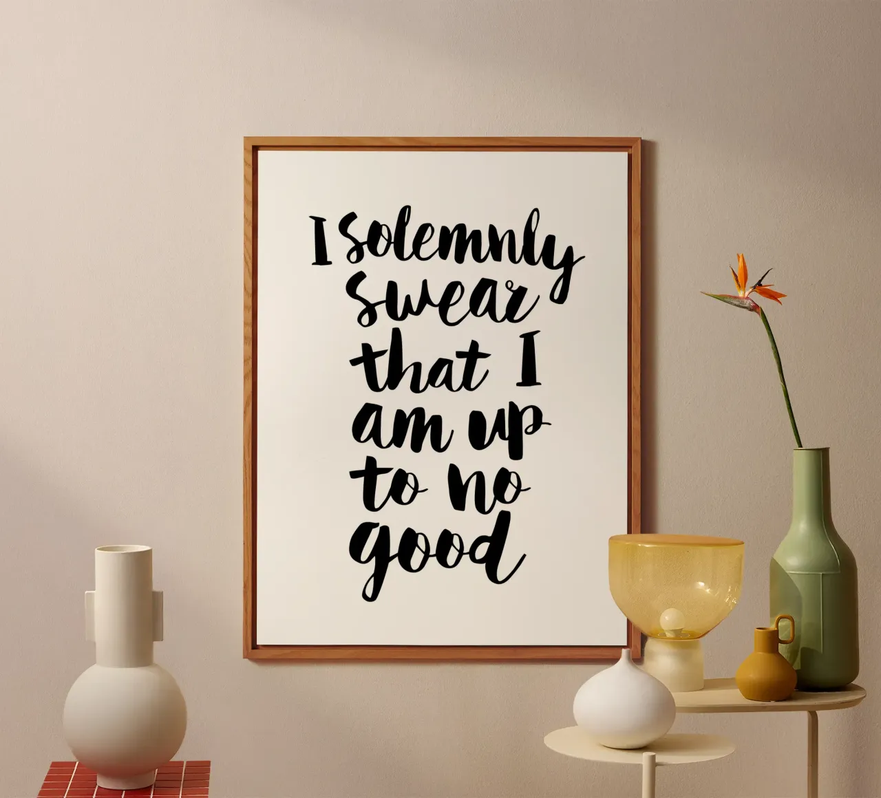 Giuro solennemente che non sto combinando nulla di buono Typography Design alluminio dibond da THE MOTIVATED TYPE