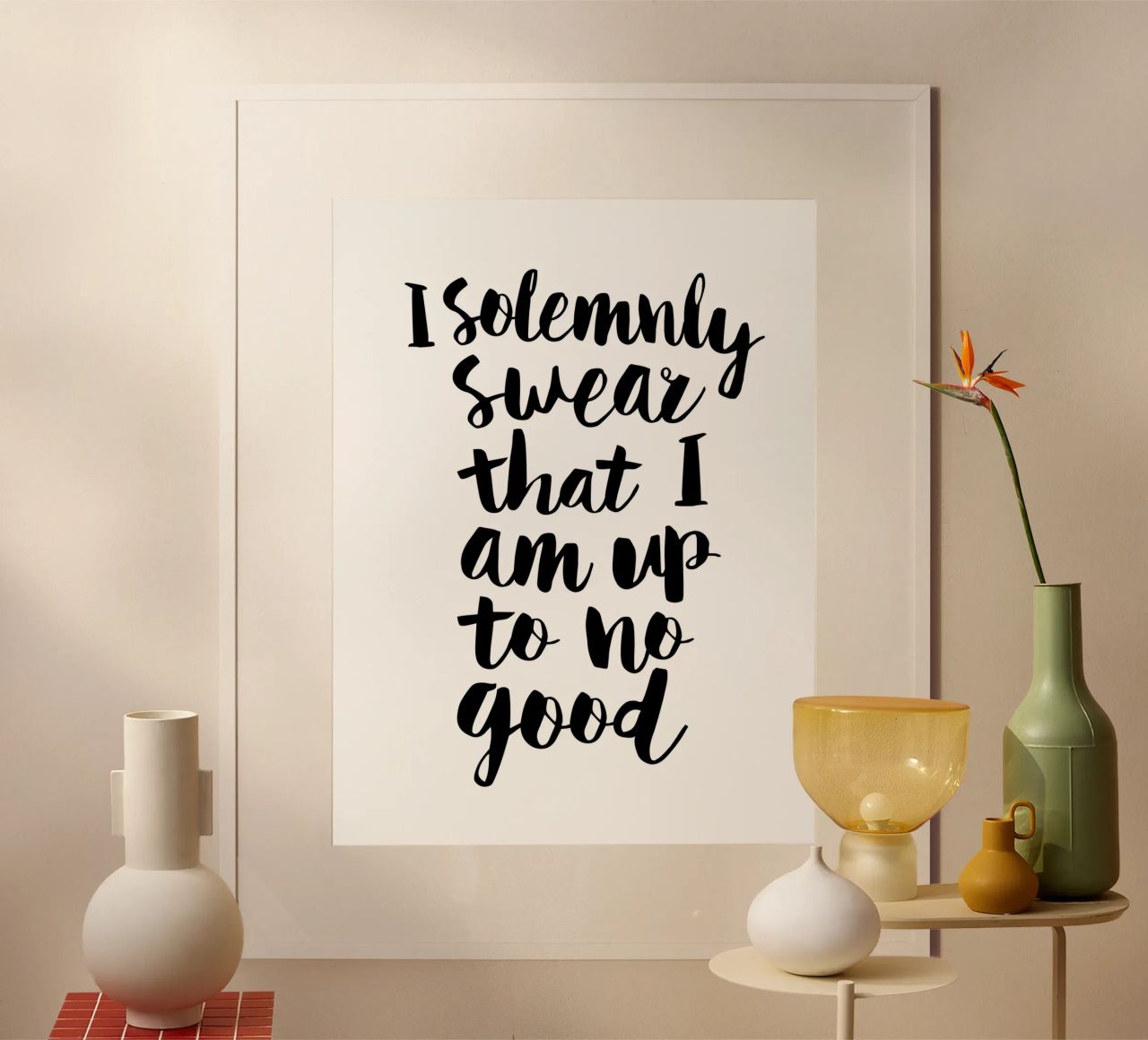 Giuro solennemente che non sto combinando nulla di buono Typography Design poster da THE MOTIVATED TYPE