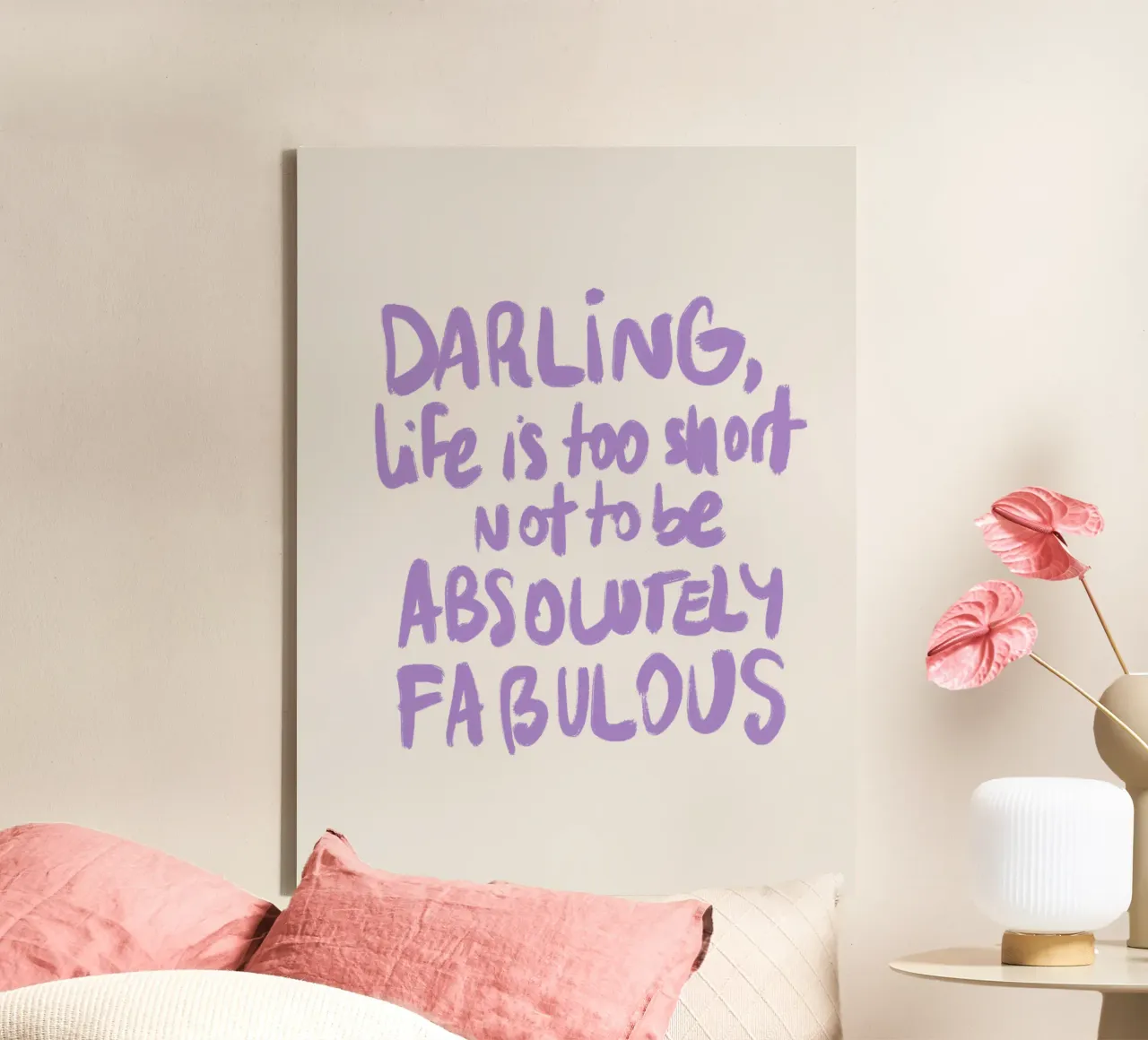 Life is too short tela con Cornice a cassetta da Magnific