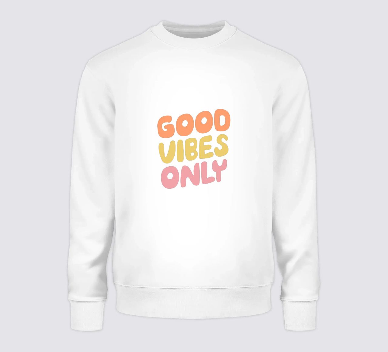 Diseño tipográfico Good Vibes Only sudadera de THE MOTIVATED TYPE