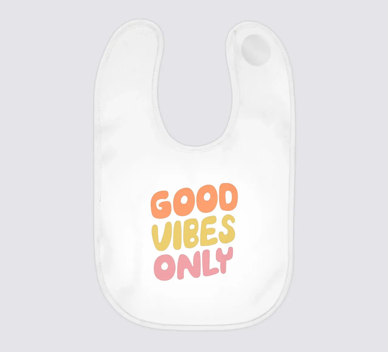 Good Vibes Only Typografie Design Babylätzchen von THE MOTIVATED TYPE