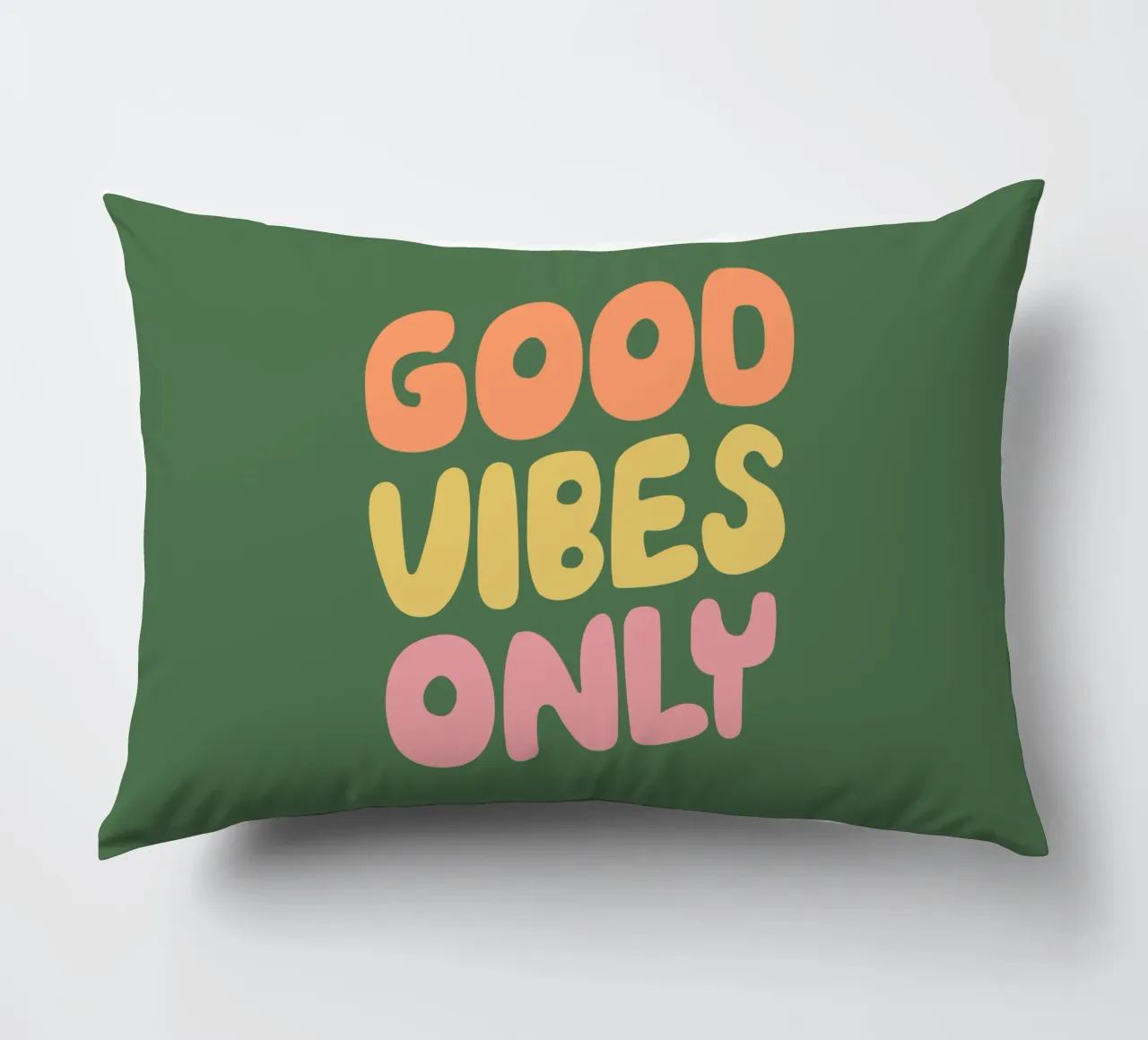 Good Vibes Only Typography Design decorative cushion by THE MOTIVATED TYPE