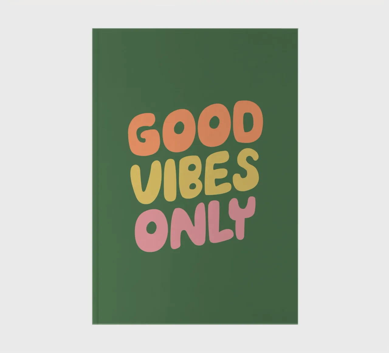 Diseño tipográfico Good Vibes Only cuaderno de THE MOTIVATED TYPE