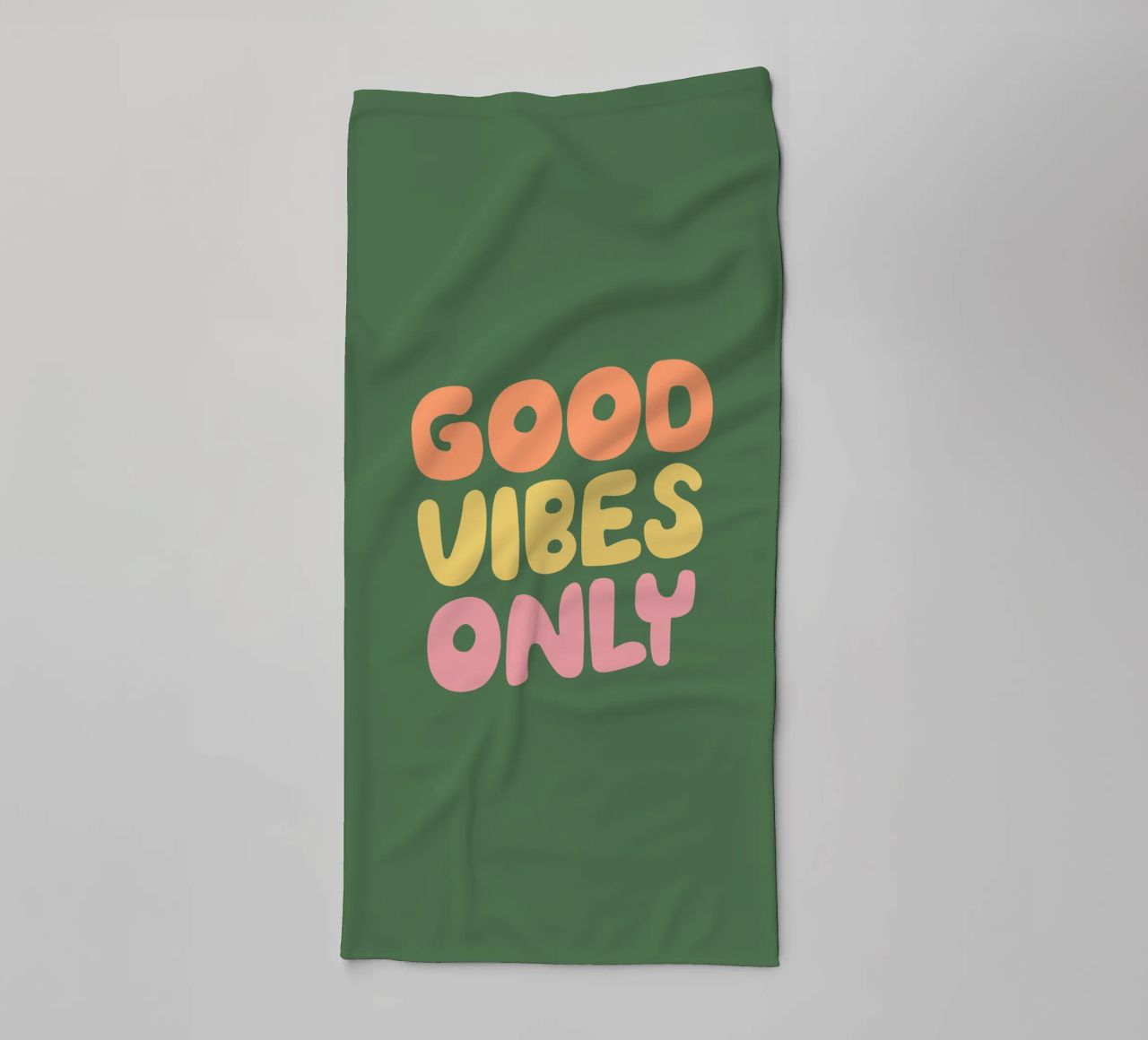 Good Vibes Only Typography Design towel by THE MOTIVATED TYPE