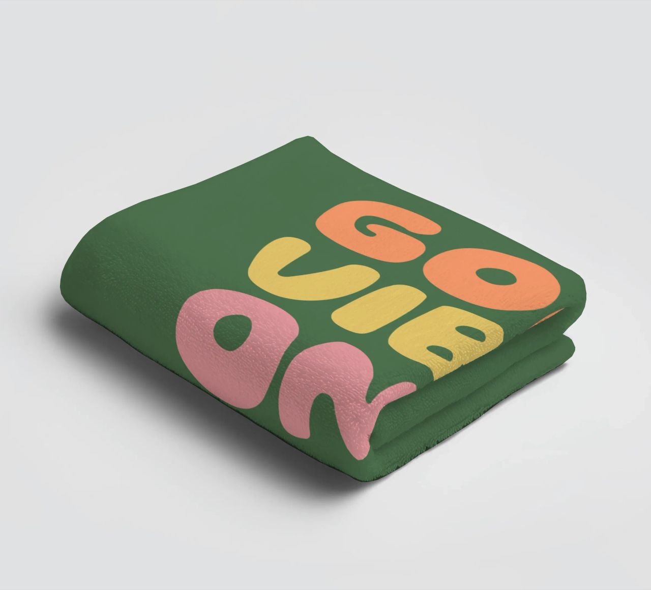 Good Vibes Only Typography Design towel by THE MOTIVATED TYPE