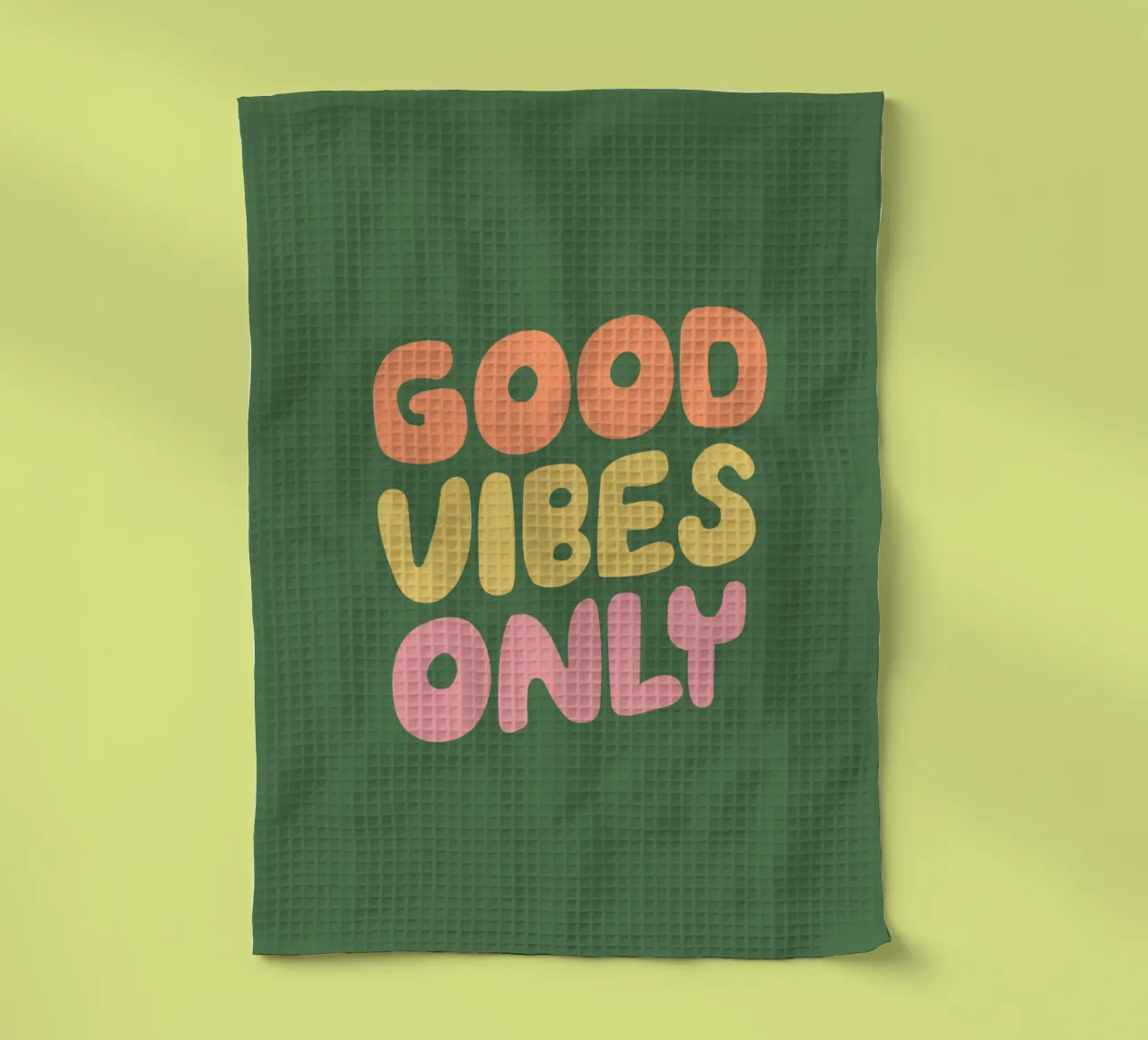 Good Vibes Only Design typographique torchon de THE MOTIVATED TYPE
