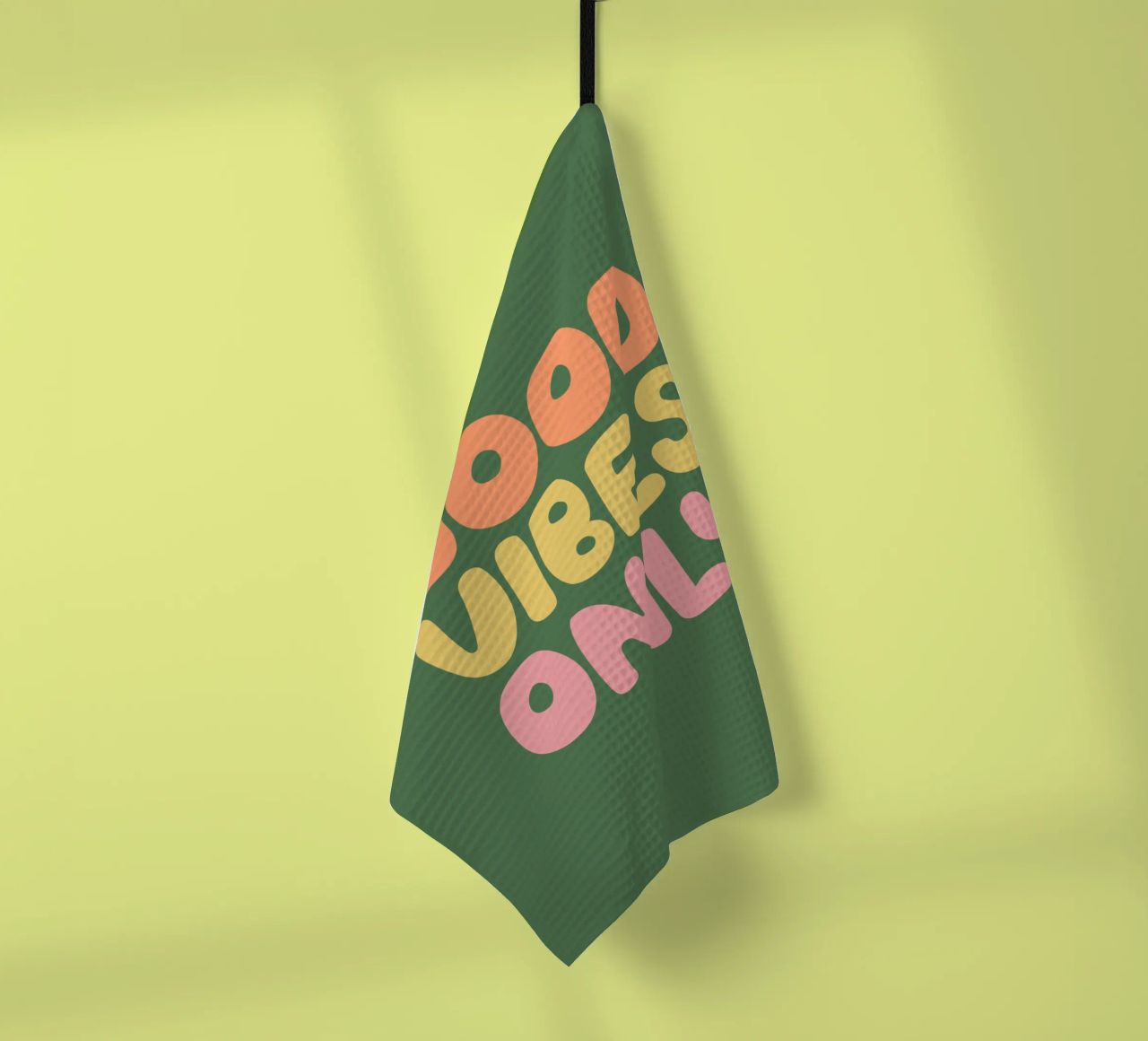 Good Vibes Only Design typographique torchon de THE MOTIVATED TYPE