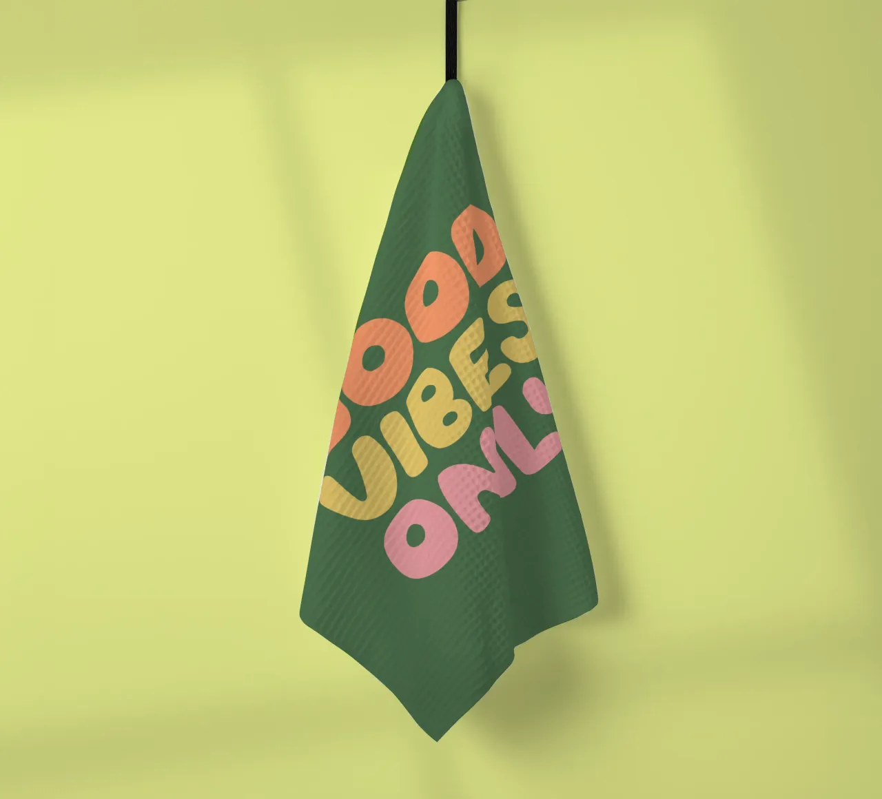 Good Vibes Only Design typographique torchon de THE MOTIVATED TYPE