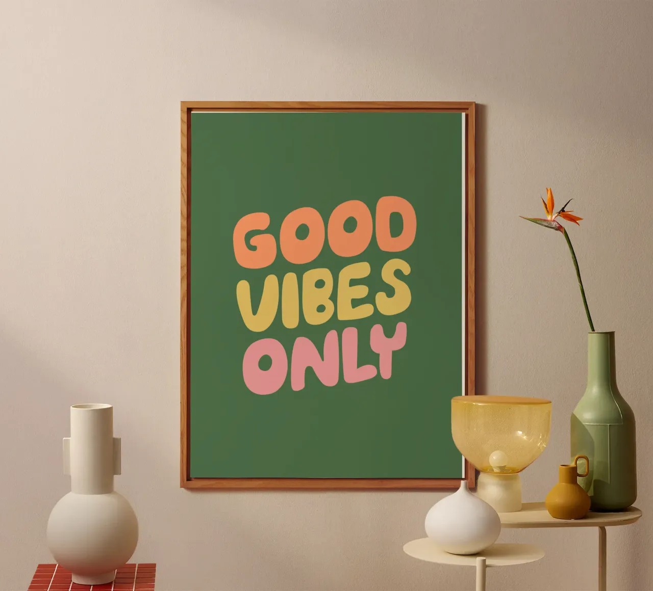 Good Vibes Only Typography Design forex plate by THE MOTIVATED TYPE
