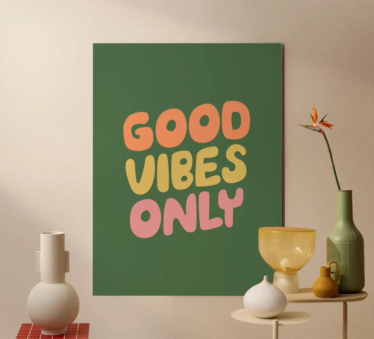 Good Vibes Only Typography Design forex plate by THE MOTIVATED TYPE
