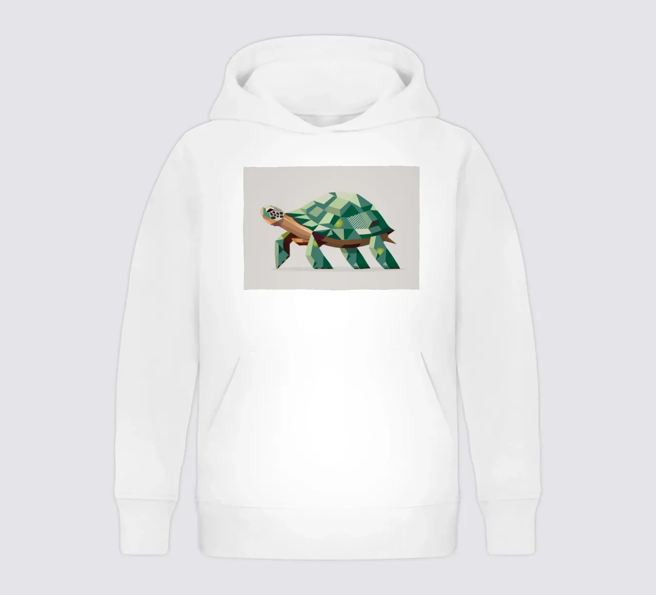 Tartaruga geometrica - Design unico dei poligoni felpa bambino con cappuccio da namosh