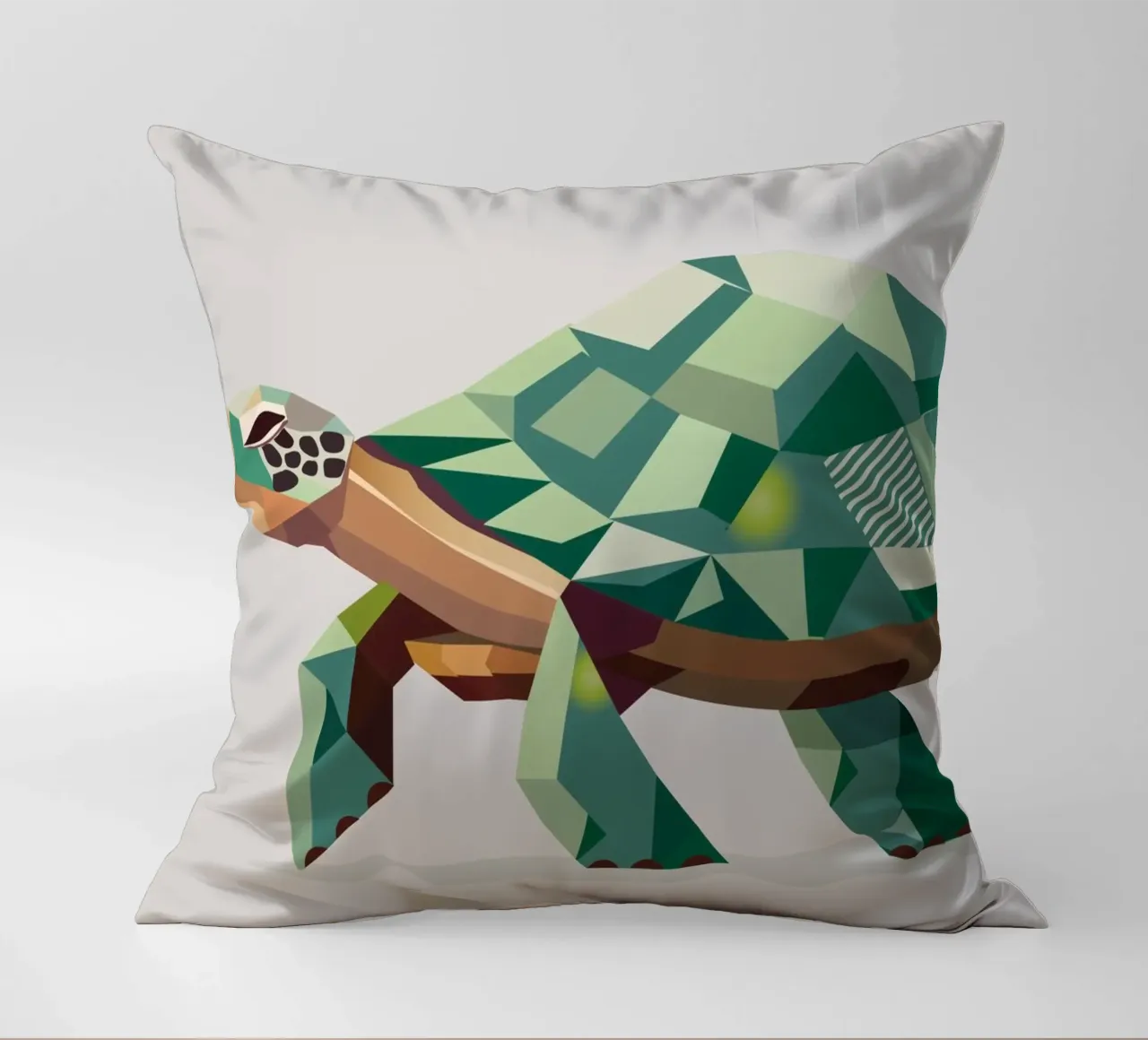Tartaruga geometrica - Design unico dei poligoni cuscino da namosh