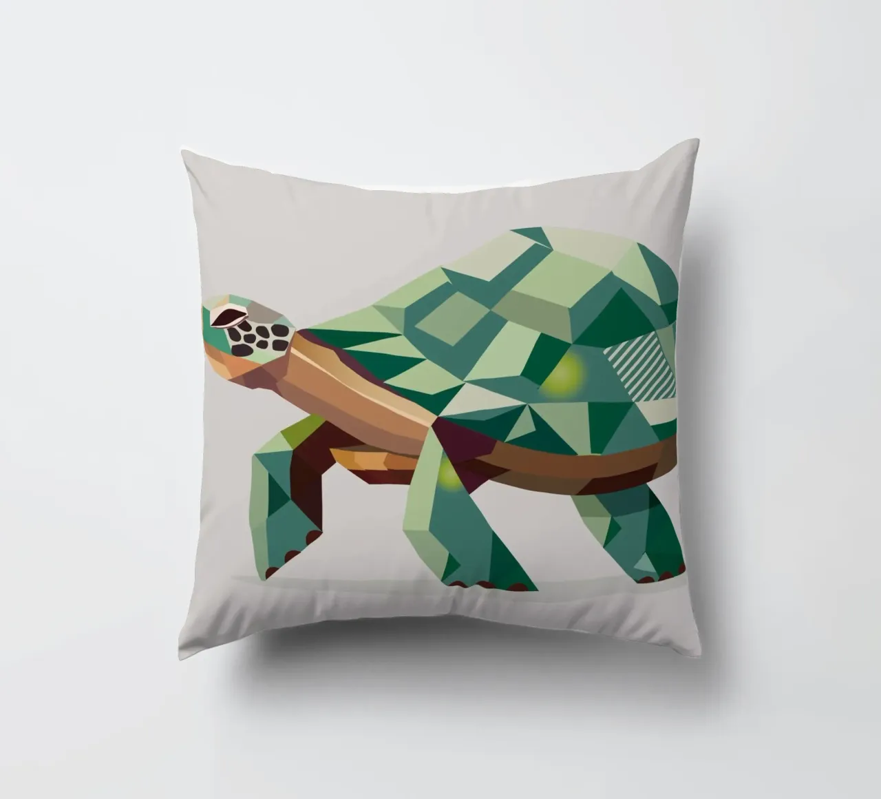 Tartaruga geometrica - Design unico dei poligoni cuscino da namosh