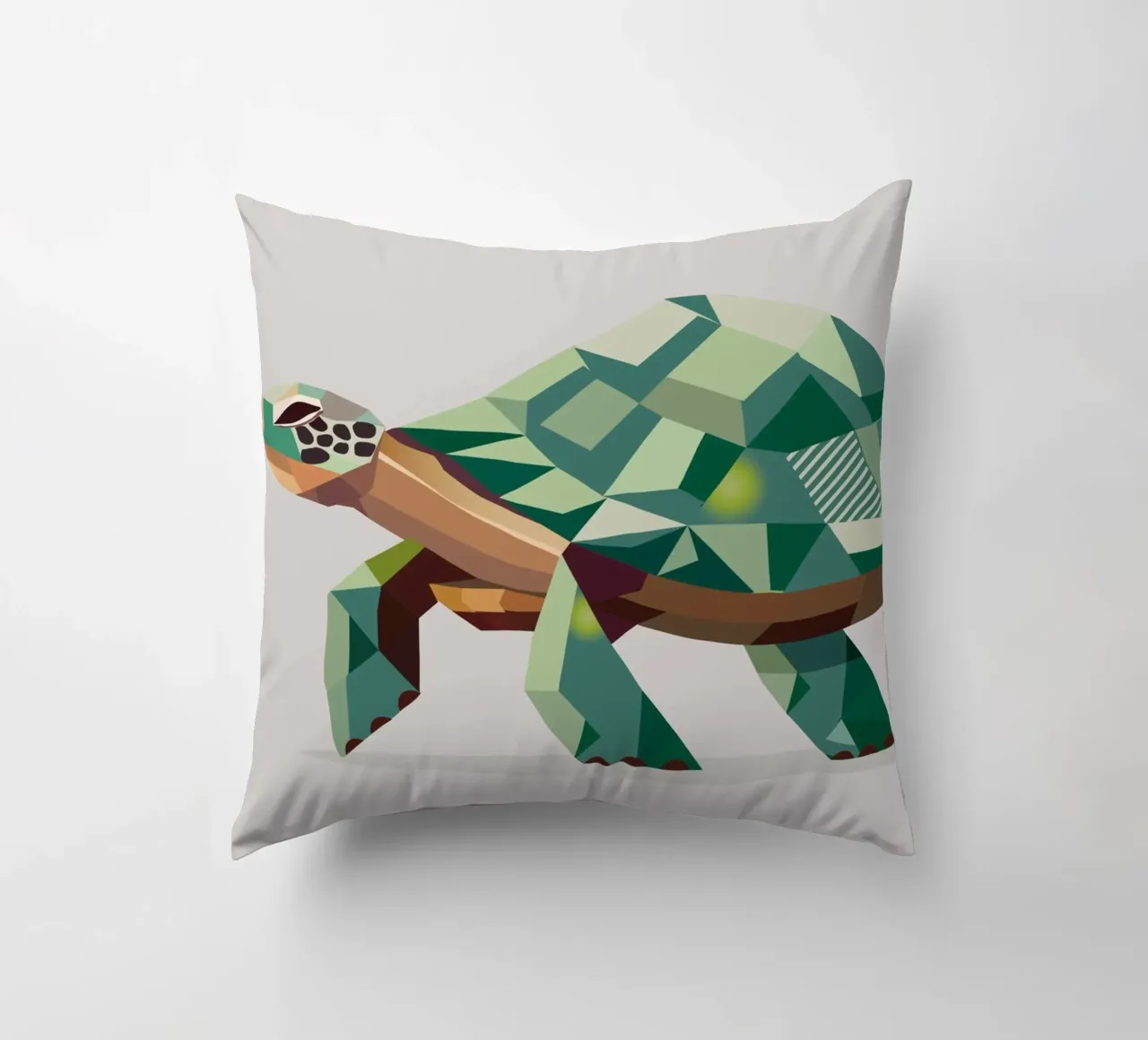 Tartaruga geometrica - Design unico dei poligoni cuscino da namosh