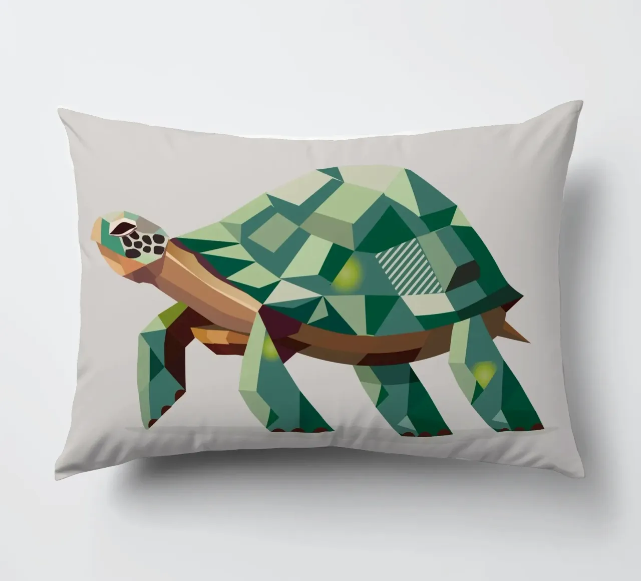 Tartaruga geometrica - Design unico dei poligoni cuscino da namosh