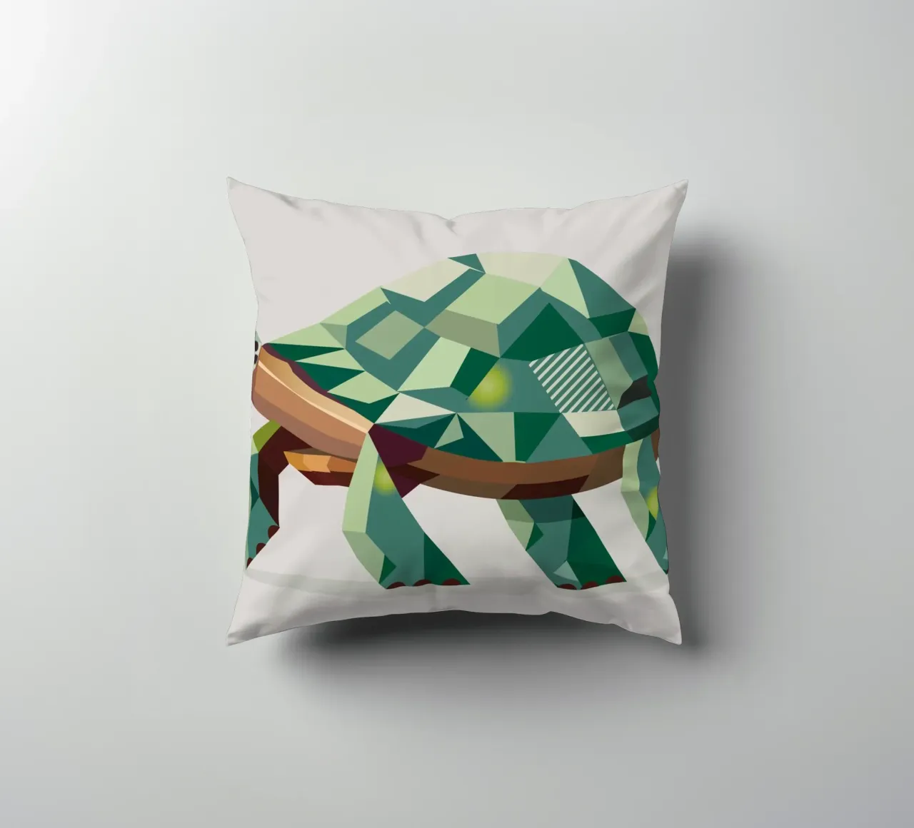 Tartaruga geometrica - Design unico dei poligoni cuscino da namosh