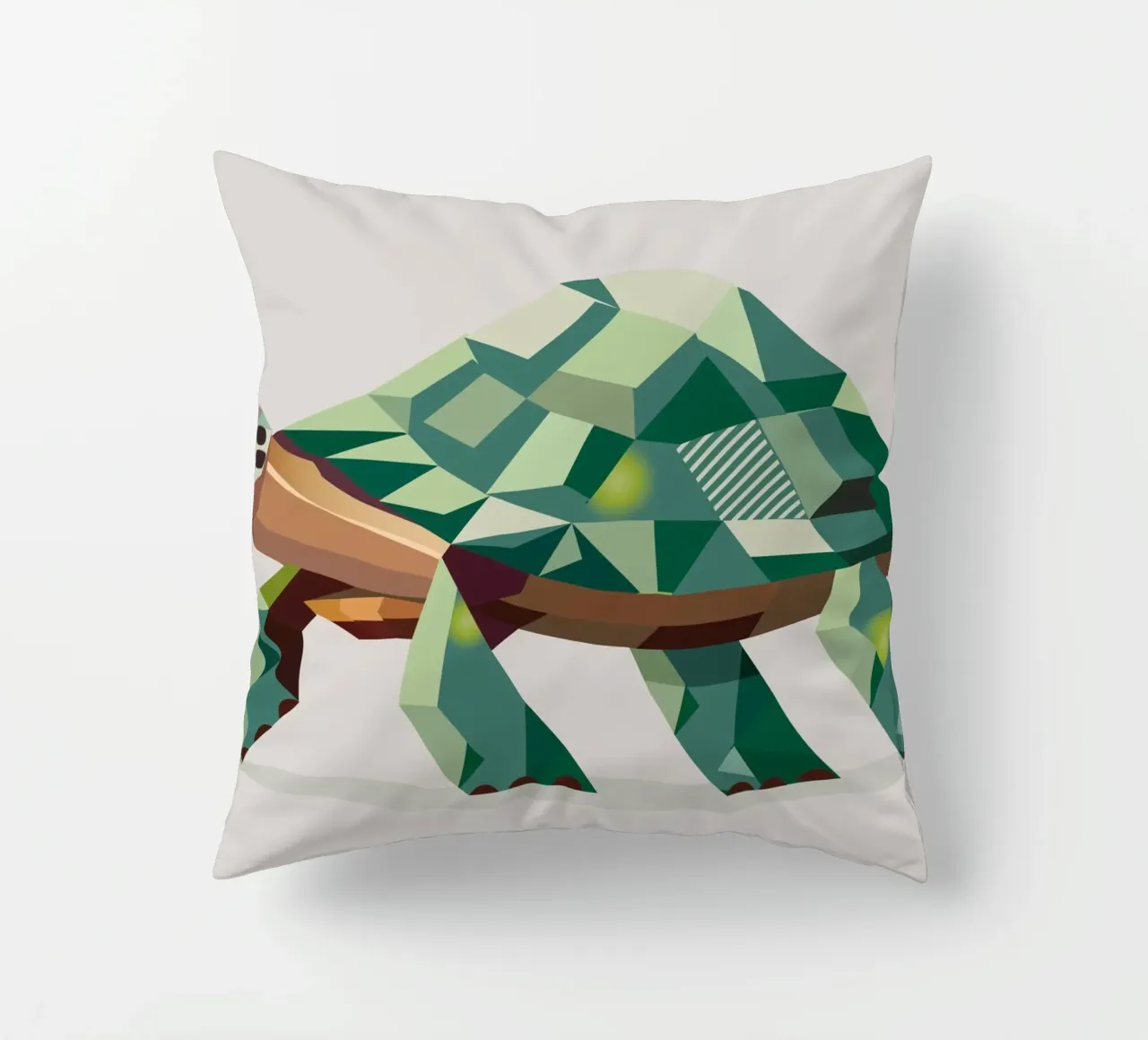Tartaruga geometrica - Design unico dei poligoni cuscino da namosh