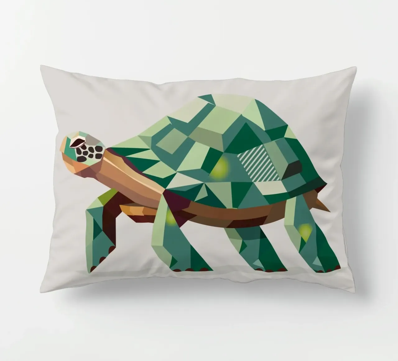 Tartaruga geometrica - Design unico dei poligoni cuscino da namosh