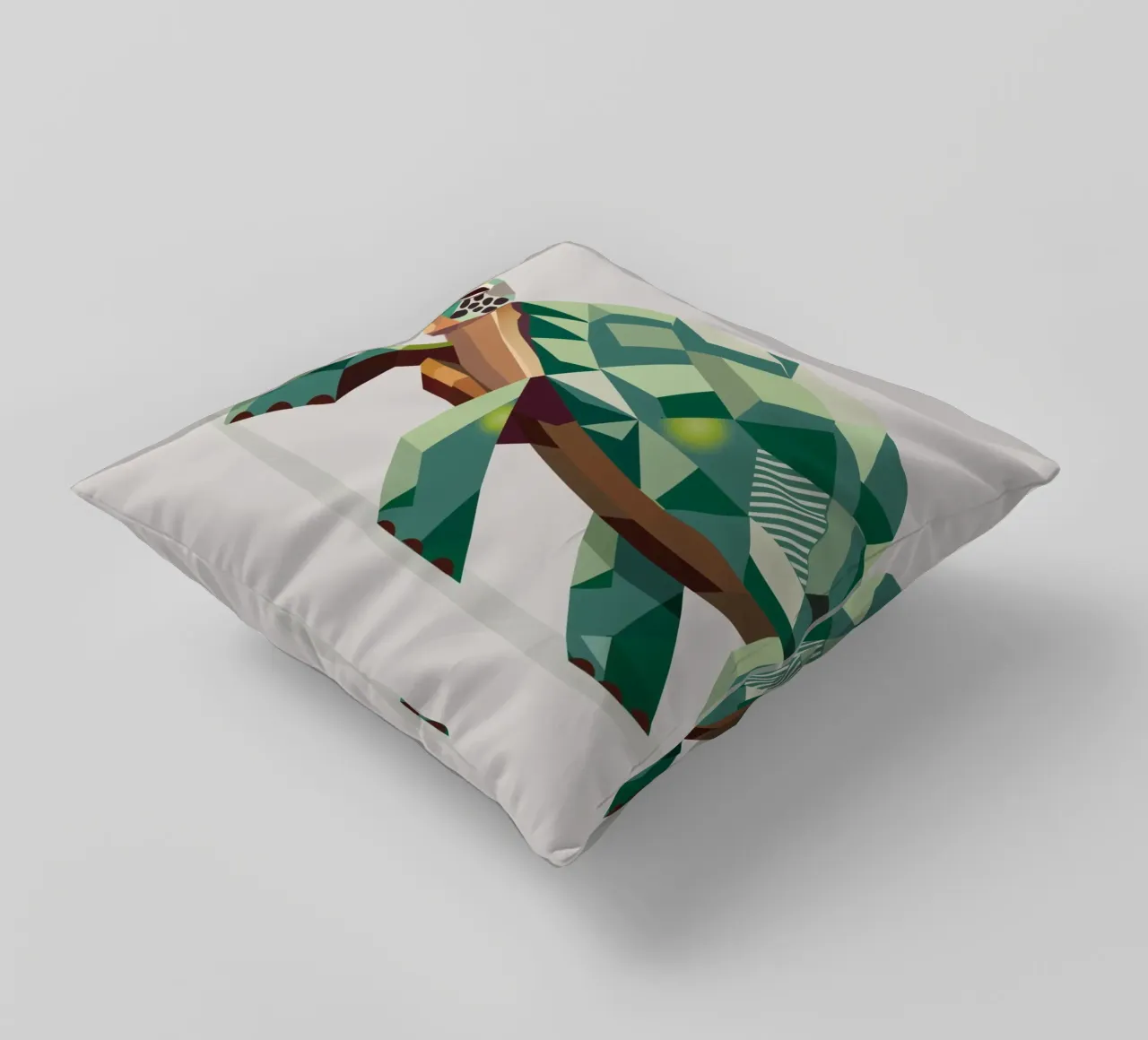 Tartaruga geometrica - Design unico dei poligoni cuscino da namosh