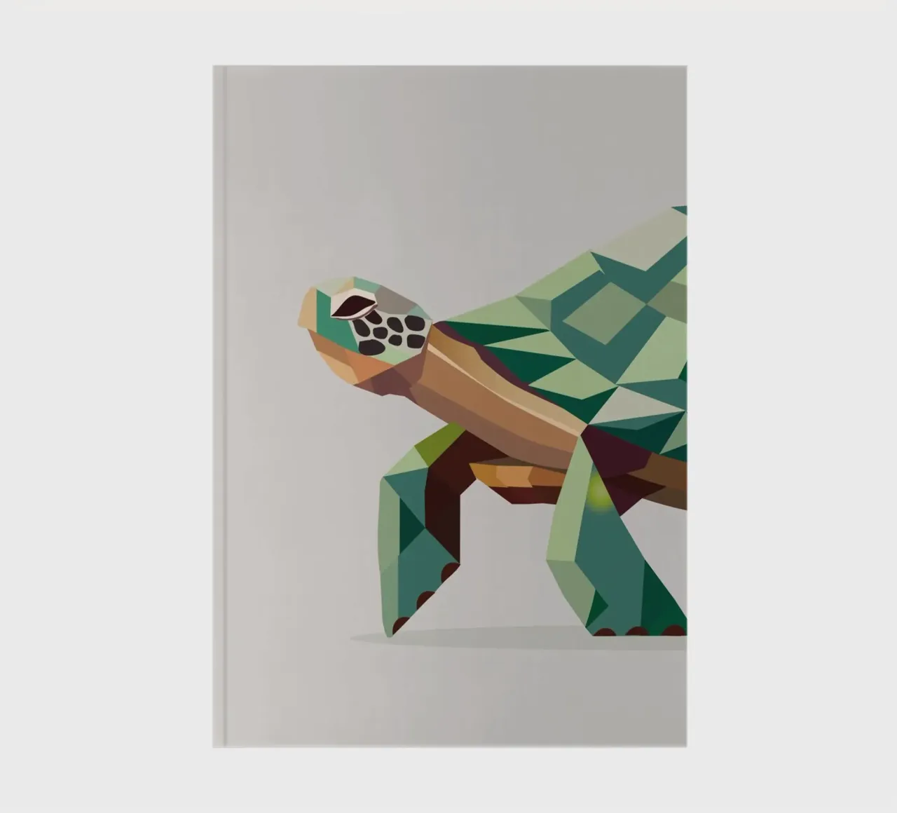 Geometric turtle - Unique polygon design notebook by namosh