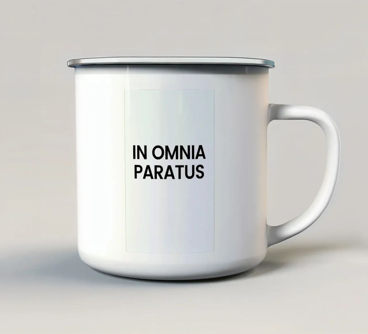 Omnia Paratus tazza in smalto da Studio One