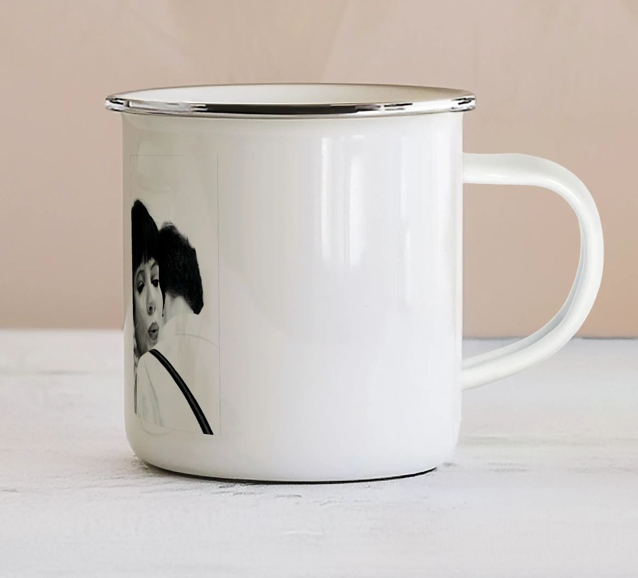 Vivre Sa Vie tazza in smalto da heiyoum
