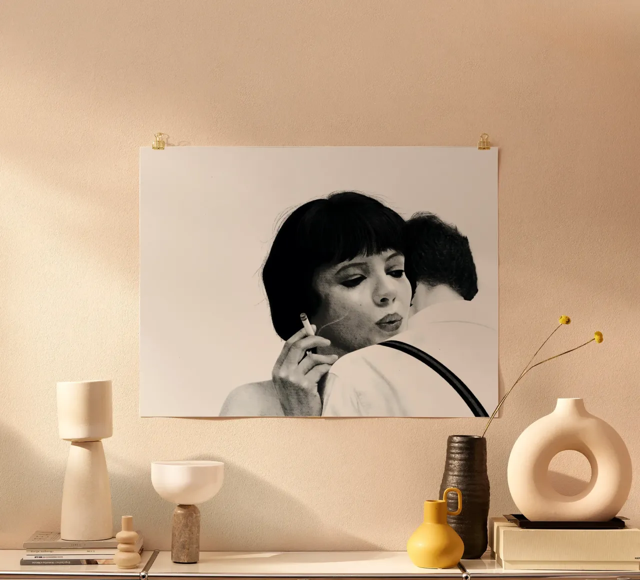 Vivre Sa Vie poster con telaio in alluminio da heiyoum