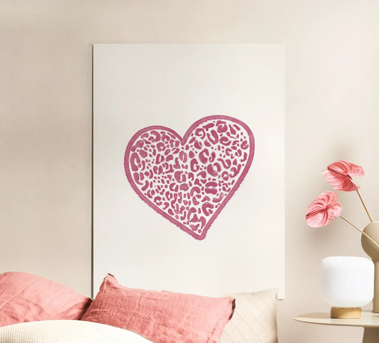 Animal Print Pink Heart carta hahnemühle da Magnific